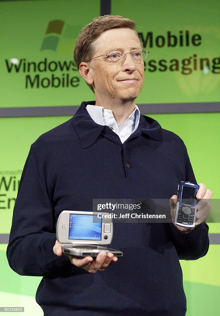 Devcon Ceo Microsoft Chairman and Chief Software Architect Bill Gates holds ...