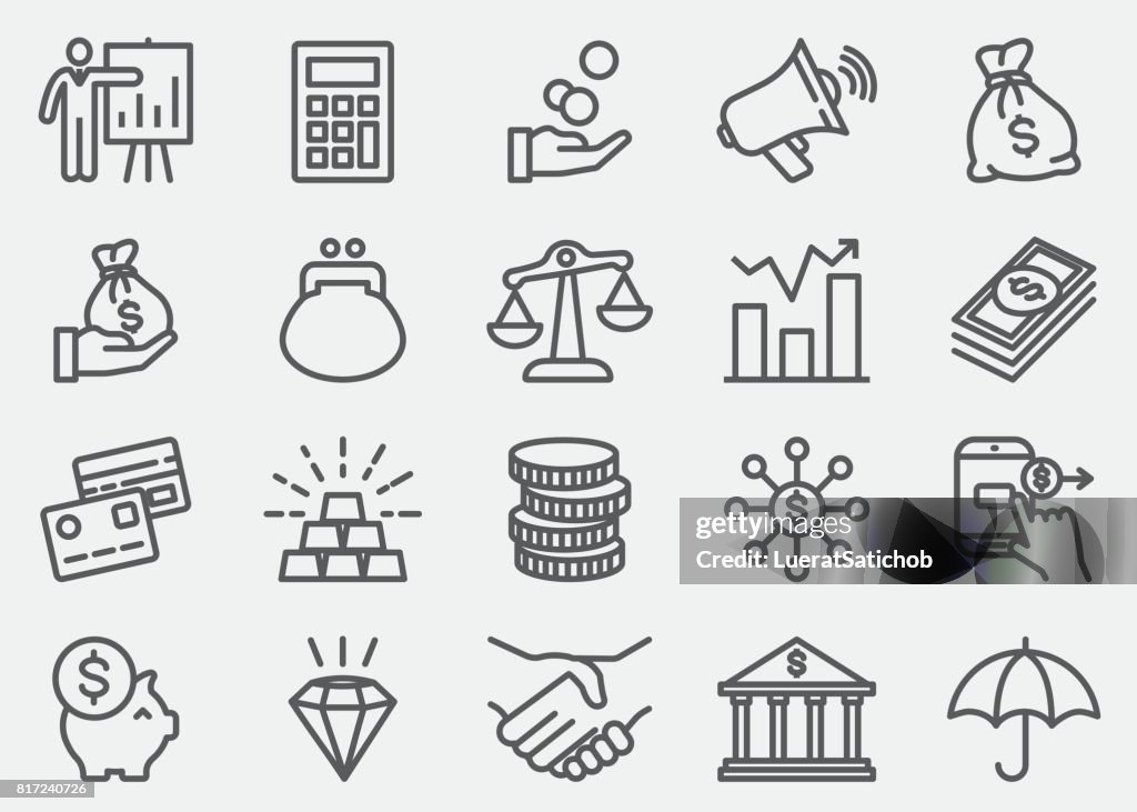 Finance And Money Line icons