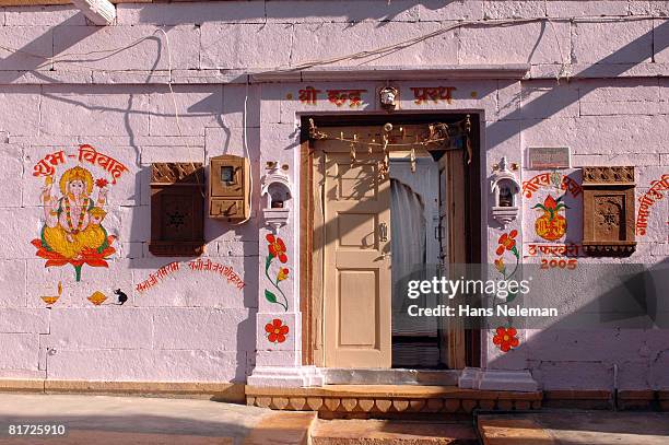 Wall Mural Depicting Ganesha, Foto de stock