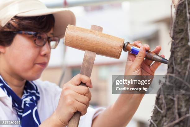 close-up photo of sculptor - facing things head on stock pictures, royalty-free photos & images