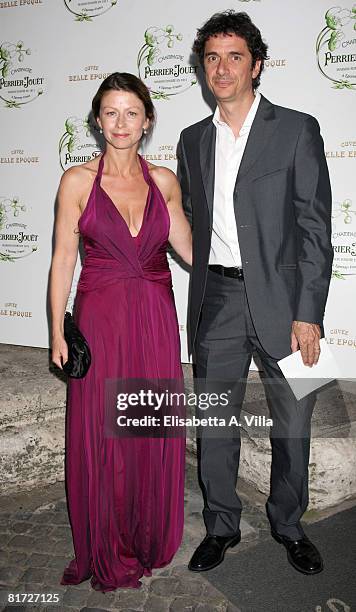 Italian actress Amanda Sandrelli and her husband Blas Roca Rey attend the "Beauty Of Senses" event held at the Hotel St George on June 26, 2008 in...