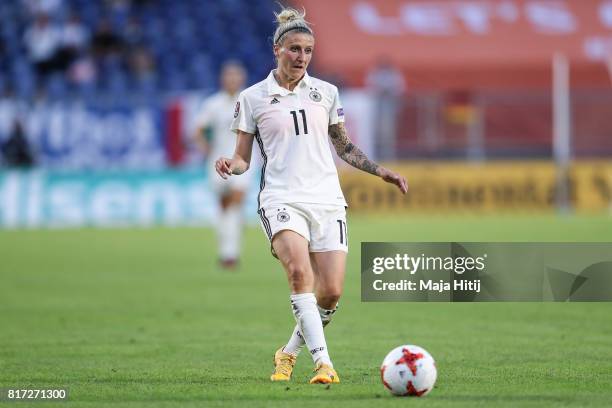 Anja Mittag of Germany controls the ball during the Group B match between Germany and Sweden during the UEFA Women's Euro 2017 at Rat Verlegh Stadion...