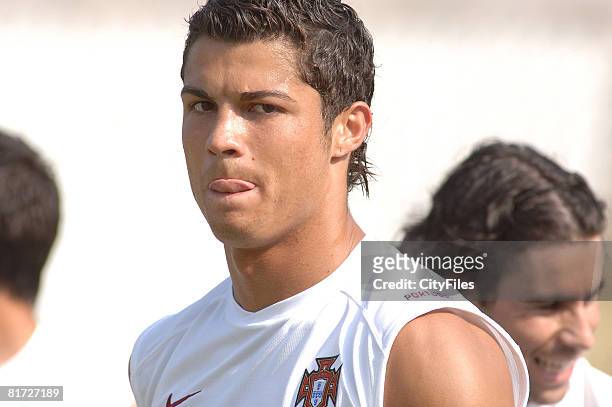 Cristiano Ronaldo of Portugal National Team training at National Stadium, in Lisbon on May 31 , 2006.