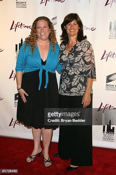 Author Jodi Picoult and Senior Vice President of Lifetime Original Movies Tanya Lopez attend Lifetime's premiere of "The Tenth Circle" at the Joseph...