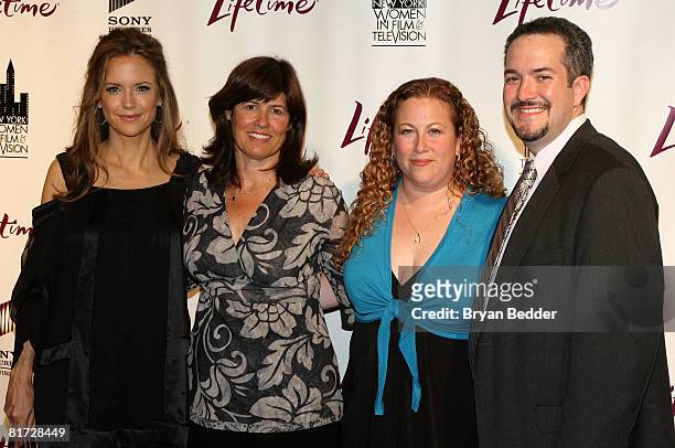 Actress Kelly Preston, Senior Vice President of Lifetime Original Movies Tanya Lopez, author Jodi Picoult and Vice President of Lifetime Original...