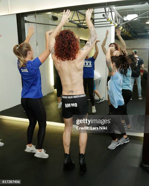 Jenna Compono, Chris "Ammo" Hall and Kailah Casillas train during The Challenge XXX: Ultimate Fan Experience at Exceed Physical Culture on July 17,...
