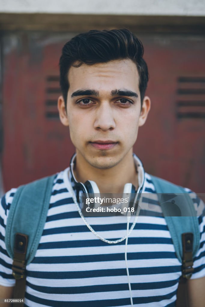 Hipster guy with headphones