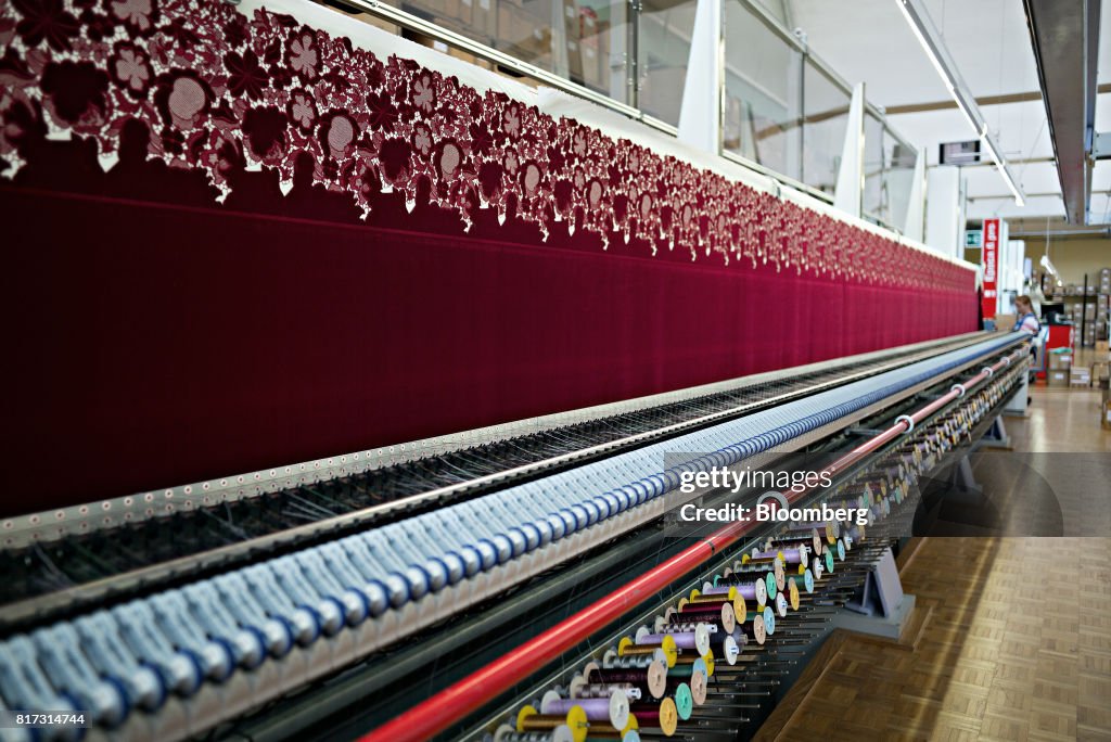 Rohnermachine An embroidery machine, manufactured by Saurer AG, embroiders a... News ...