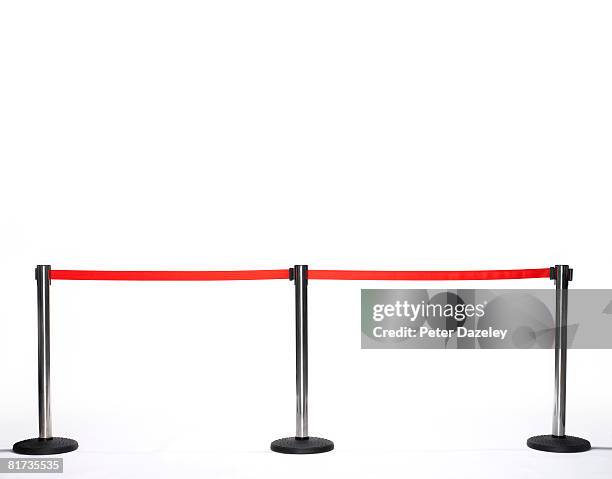 barrier for red carpet event. - roped off stockfoto's en -beelden