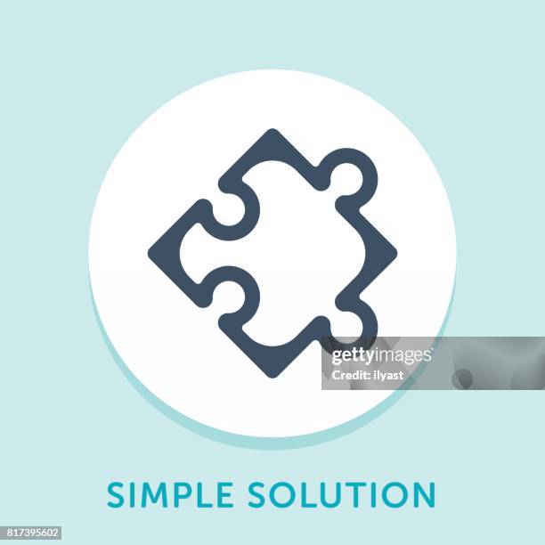 puzzle curve icon - integrated solutions stock illustrations
