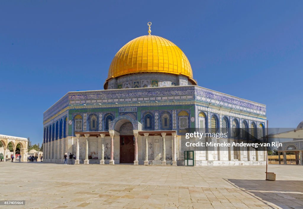 Dome of the Rock, on Temple Mount, Mount Moriah, in the Old City of Jerusalem, Israel