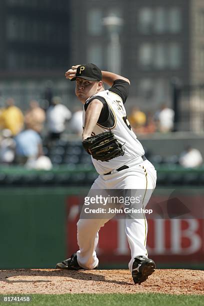 Matt Capps of the Pittsburgh Pirates pitches during the game against the Arizona Diamondbacks at PNC Park in Pittsburgh, Pennsylvania on June 9,...