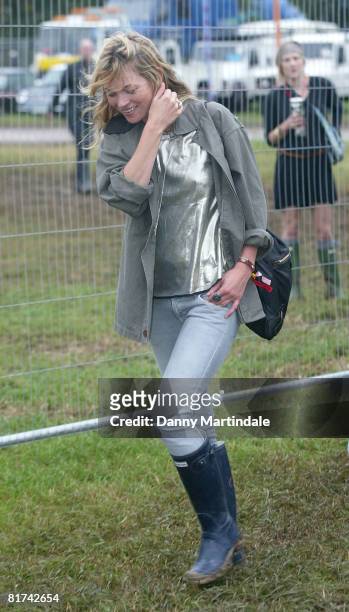 Kate Moss attends Glastonbury Festival 2008 on June 27, 2008 in Glastonbury, England.