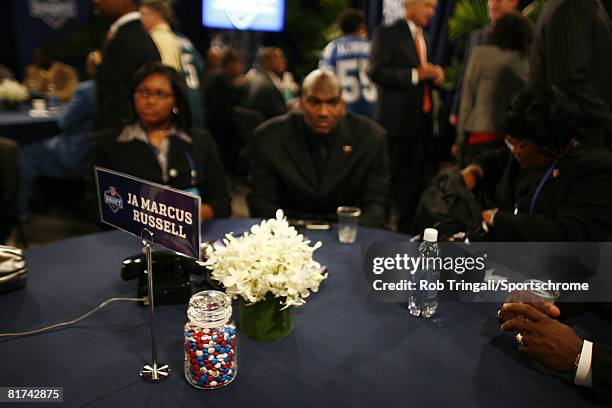 JaMarcus Russell during the 2007 NFL Draft on April 28, 2007 at Radio City Music Hall in New York, New York.