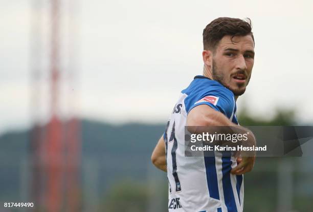 Mathew Leckie of Hertha during the Preseason Friendly match between FC Carl Zeiss Jena and Hertha BSC on July 16, 2017 in Jena, Germany.