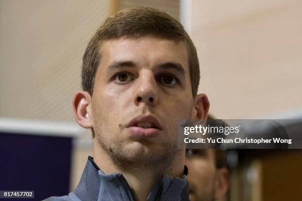 Liverpool FC defender Jon Flanagan attends the Premier League Asia Trophy Skills Session at Macpherson Stadium on July 18, 2017 in Hong Kong, Hong...