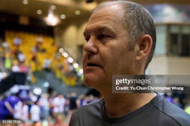 Gary Mulcahey is interviewed during the Premier League Asia Trophy Skills Session at Macpherson Stadium on July 18, 2017 in Hong Kong, Hong Kong.