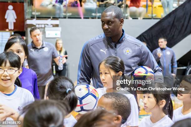 Former football player Emile Heskey attends the Premier League Asia Trophy Skills Session at Macpherson Stadium on July 18, 2017 in Hong Kong, Hong...