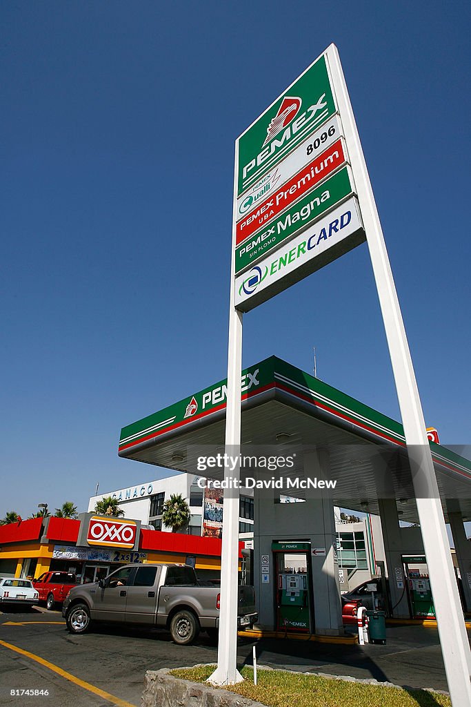 Americans Fuel Up On Cheaper Gas Over The Border Of Mexico