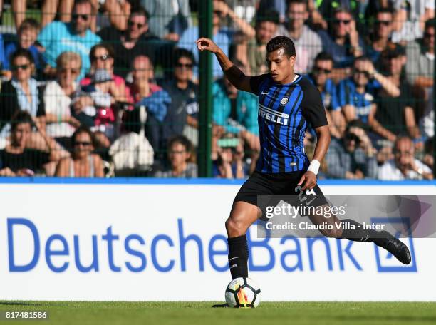 Jeison Murillo of FC Internazionale in action during the Pre-Season Friendly match between FC Internazionale and Nurnberg on July 15, 2017 in...