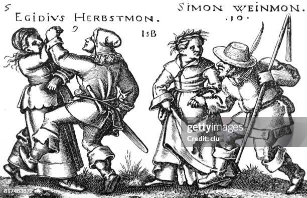 ilustraciones, imágenes clip art, dibujos animados e iconos de stock de bailando de fondo de los agricultores, blanco - siglo xvi