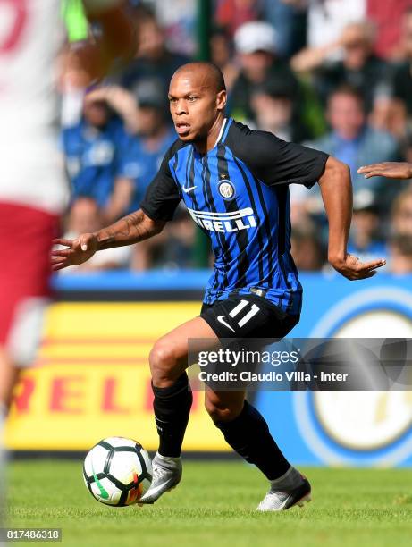 Jonathan Biabiany of FC Internazionale in action during the Pre-Season Friendly match between FC Internazionale and Nurnberg on July 15, 2017 in...