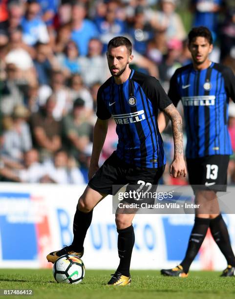 Marcelo Brozovic of FC Internazionale in action during the Pre-Season Friendly match between FC Internazionale and Nurnberg on July 15, 2017 in...