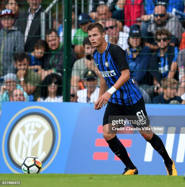 Zinho Vanheusden of FC Internazionale in action during the Pre-Season Friendly match between FC Internazionale and Nurnberg on July 15, 2017 in...