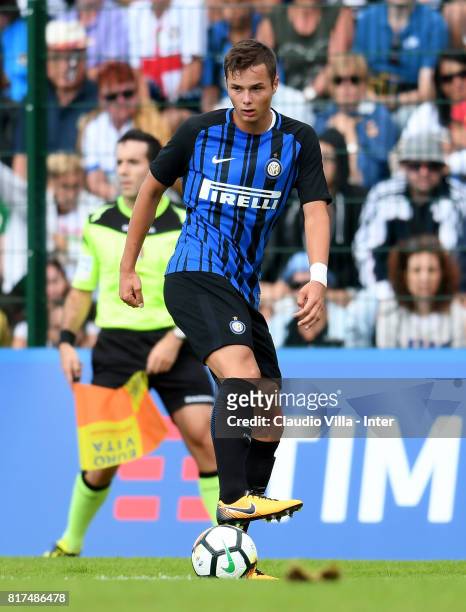 Zinho Vanheusden of FC Internazionale in action during the Pre-Season Friendly match between FC Internazionale and Nurnberg on July 15, 2017 in...