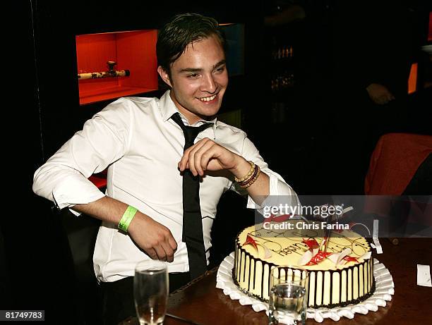Ed Westwick of "Gossip Girl" celebrates his 21st Birthday at TAO Las Vegas on June 27, 2008 in Las Vegas,Nevada.