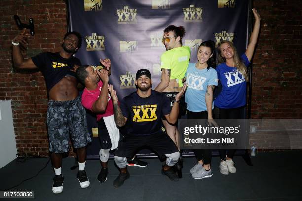 Derrick Henry, Nelson Thomas, Cory Wharton, Chris "Ammo" Hall, Kailah Casillas and Jenna Compono attend The Challenge XXX: Ultimate Fan Experience at...