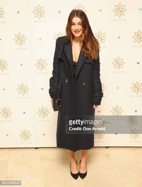Charlotte Best arrives ahead of the Studios At The Star Launch at The Star on July 18, 2017 in Sydney, Australia.