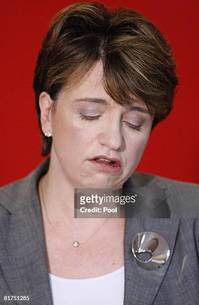 Wendy Alexander announces her resignation as leader of the Scottish Labour Party at John Smith House on June 28, 2008 in Glasgow, Scotland. Her...