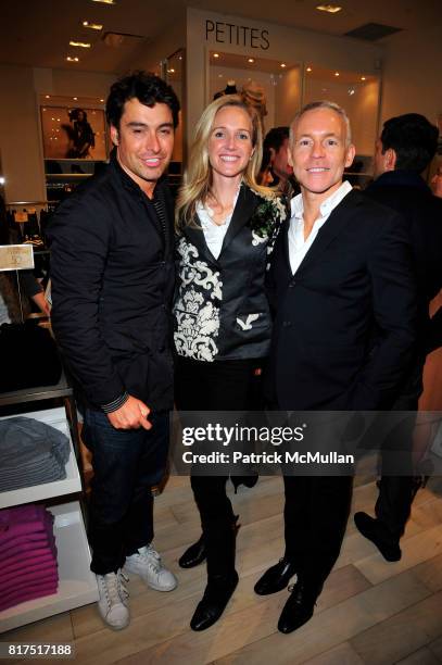 Alex Badia, Melissa Barrett Rhodes and Russell Groves attend Ann Taylor Flatiron Store Opening at Ann Taylor NYC on December 2, 2010 in New York City.