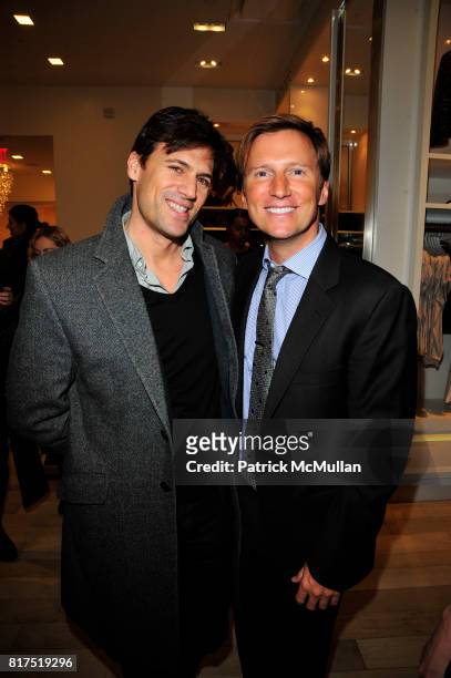 ? and Andrew Taylor attend Ann Taylor Flatiron Store Opening at Ann Taylor NYC on December 2, 2010 in New York City.