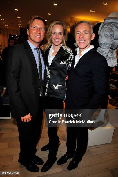 Andrew Taylor, Melissa Barrett Rhodes and Russell Groves attend Ann Taylor Flatiron Store Opening at Ann Taylor NYC on December 2, 2010 in New York...