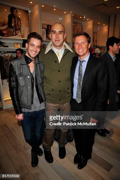 Alex Paul, Oliver Helden and Andrew Taylor attend Ann Taylor Flatiron Store Opening at Ann Taylor NYC on December 2, 2010 in New York City.