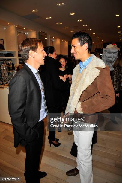 Andrew Taylor and Christian Cota attend Ann Taylor Flatiron Store Opening at Ann Taylor NYC on December 2, 2010 in New York City.