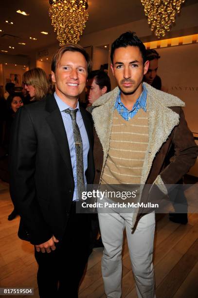 Andrew Taylor and Christian Cota attend Ann Taylor Flatiron Store Opening at Ann Taylor NYC on December 2, 2010 in New York City.