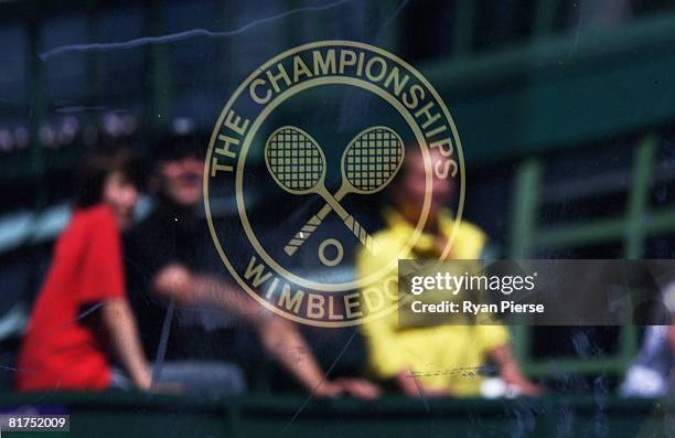 Wimbledon logo on day six of the Wimbledon Lawn Tennis Championships at the All England Lawn Tennis and Croquet Club on June 28, 2008 in London,...