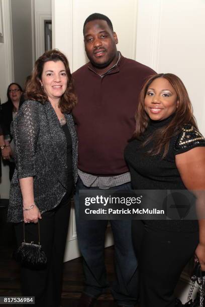 Jayna Tutino, Damien Woody and Nicole Woody attend Vanessa Noel and Susan Rockefeller Host a Holiday Party for OCEANA at Vanessa Noel on December 2,...