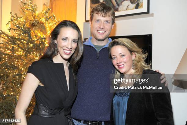 Alex Kerry, Charles Rockefeller and Philae Knights attend ANDREW FRY and BRONSON VAN WYCK Host a Seven Swans A Swimming Holiday Party at Private...