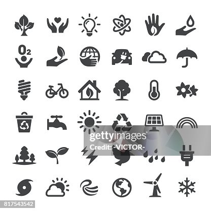 Milieubehoud Icons Set - grote reeksen Milieubehoud Icons Set - grote reeksen