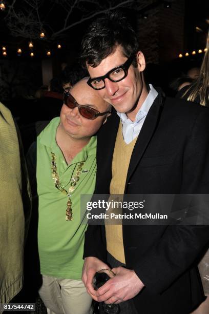 Mickey Boardman and Martin Marks attend VINCE and GOODS FOR GOOD Holiday Party with RUFUS WAINWRIGHT at Vince on December 21, 2010 in New York City.