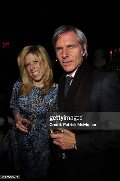 Stacy McLaughlin and Alexander Jakowec attend WSJ. Magazine + The House of Krug Cocktail Reception + Dinner at The Lion NYC on December 14, 2010 in...