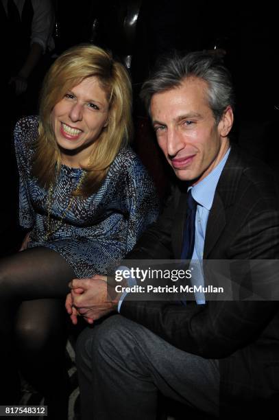 Stacy McLaughlin and Tony Freund attend WSJ. Magazine + The House of Krug Cocktail Reception + Dinner at The Lion NYC on December 14, 2010 in New...