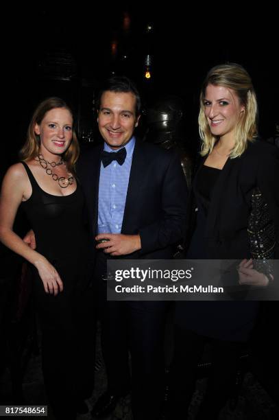 Bettina Prentice, Anthony Cenname and Casey Fremont attend WSJ. Magazine + The House of Krug Cocktail Reception + Dinner at The Lion NYC on December...