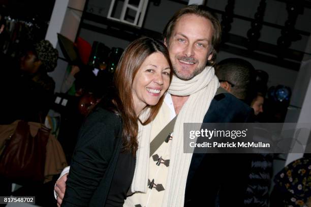 Sally Randall Brunger and Andrew Brunger attend 8th Annual BoCONCEPT/KOLDESIGN Holiday Party at Bo Concept Madison Ave on December 14th, 2010 in New...