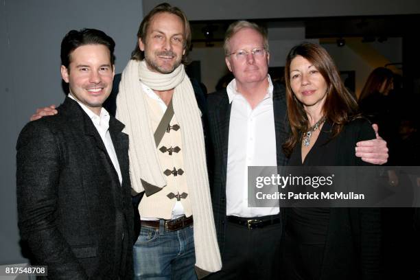 Doss Alexander, Andrew Brunger, Gil Donaldson and Sally Randall Brunger attend 8th Annual BoCONCEPT/KOLDESIGN Holiday Party at Bo Concept Madison Ave...