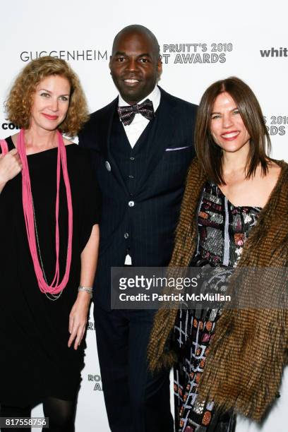 Rose Lord, Tracey Ryans and Doreen Remen attend ROB PRUITT's 2010 Art Awards at Webster Hall on December 8th, 2010 in New York City.